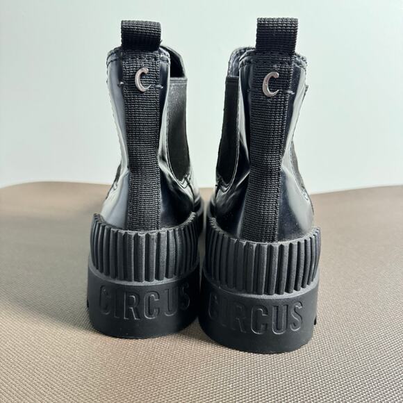 Circus Sam Edelman Pull On Boots Leather Ankle Chunky Lug Sole Outdoor Size 7 - Picture 4 of 7